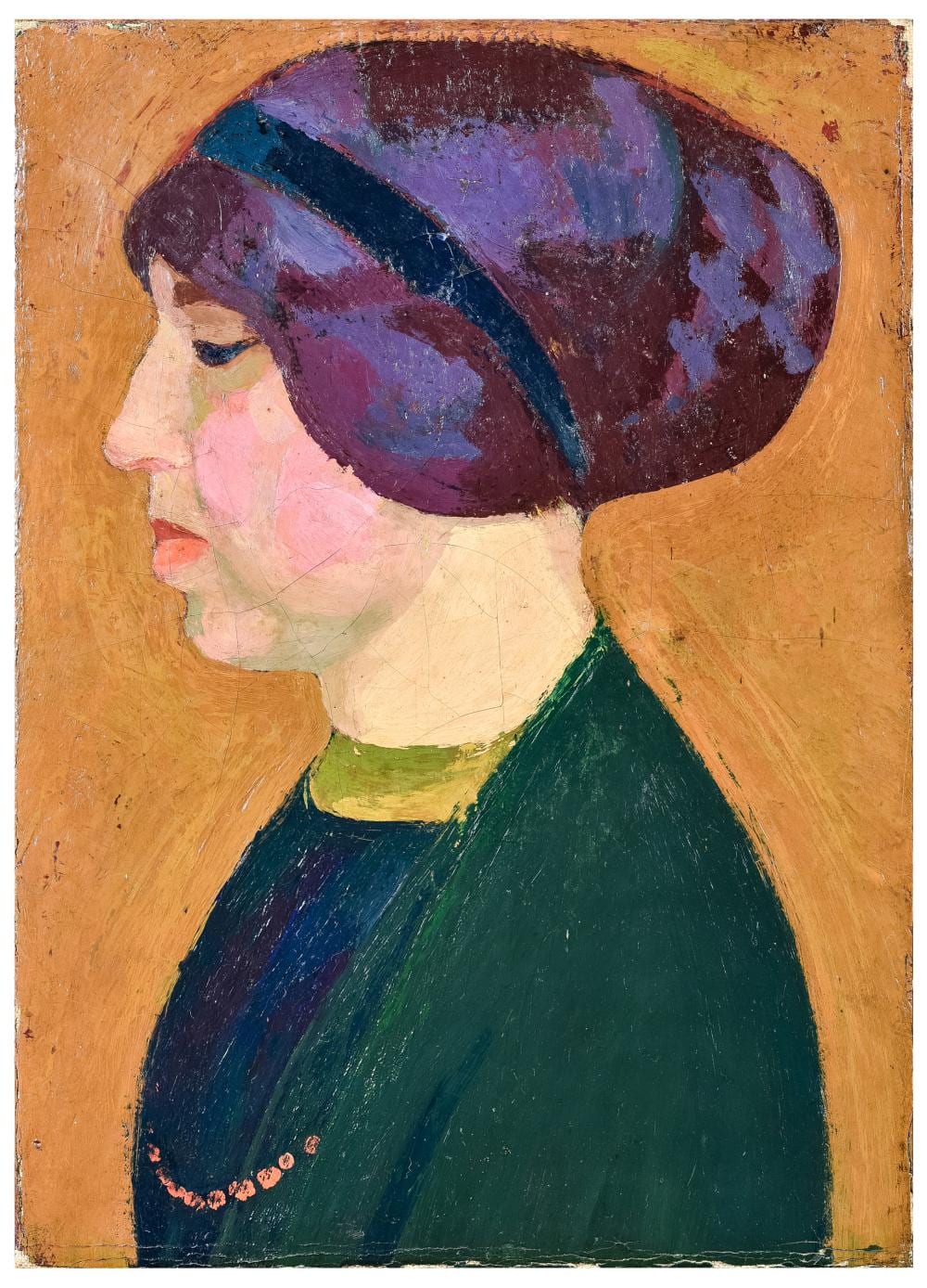 Gino Rossi comparable auction result: gino rossi 1884 1947 ritratto della moglie bice levi minzi recto studio per la fanciulla del fiore verso 1907 circa
