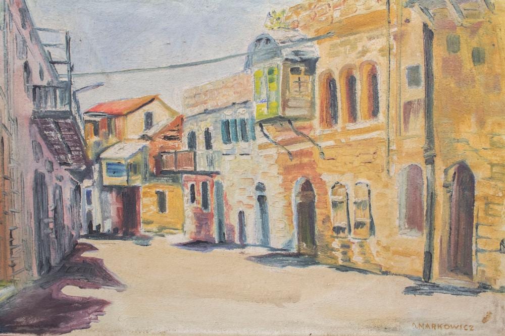 Arthur Markowicz comparable auction result: arthur markowicz 1872 1934 stra enansicht von jerusalem street view of jerusalem