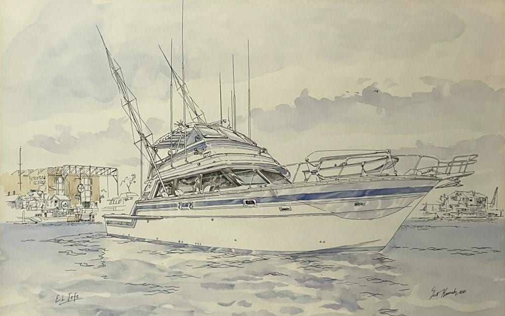 Scott Kennedy comparable auction result: scott kennedy el jefe mixed media on paper