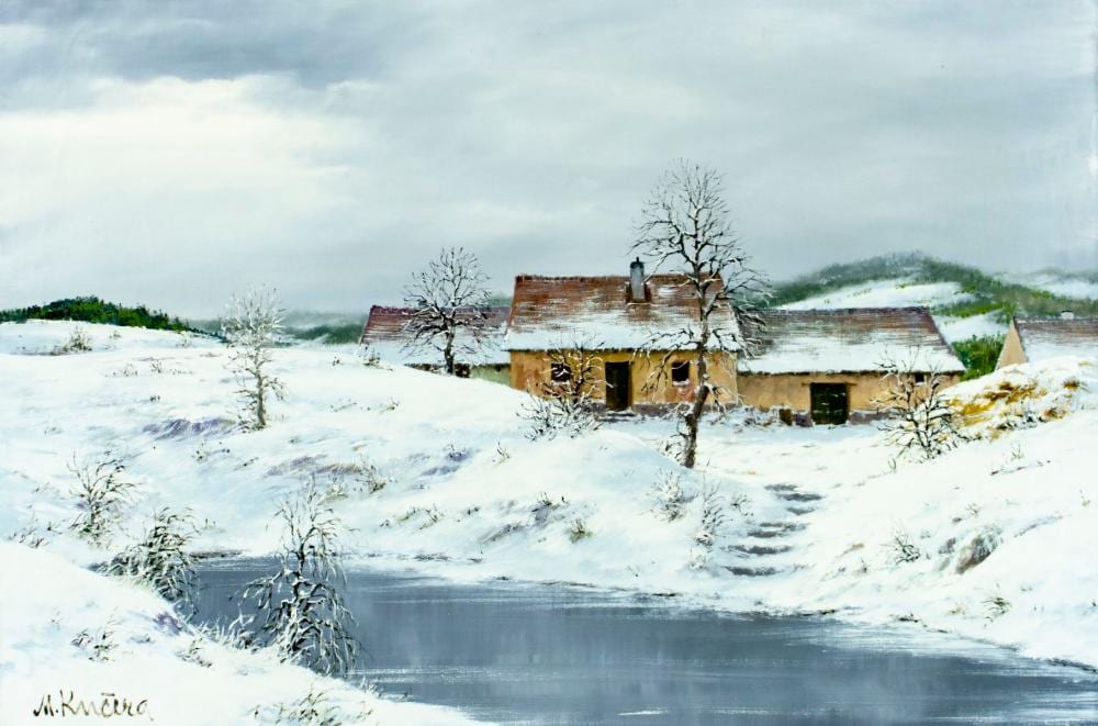 Miroslav Kucera comparable auction result: miroslav kucera czech 1910 oil painting