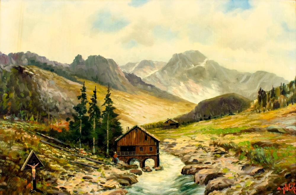 Alexander Nelke comparable auction result: alexander nelke ny sc estonia 1894 1974 oil painting