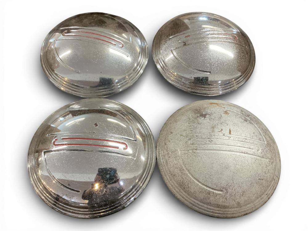 Market example image for (4) Vintage Ford Deluxe Hubcaps