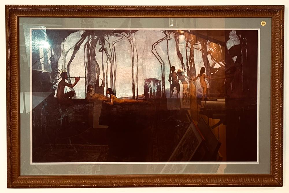 Sydney Long comparable auction result: sydney long pan giclee print in gilt frame