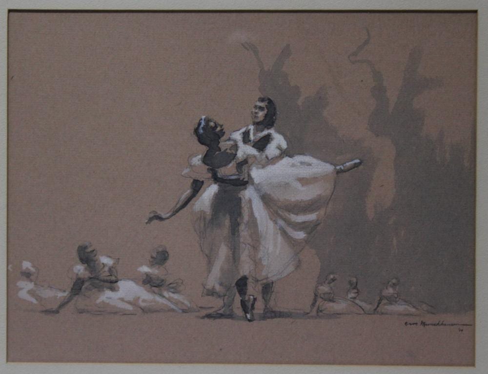 August von Munchhausen comparable auction result: august von munchhausen watercolor painting 1944