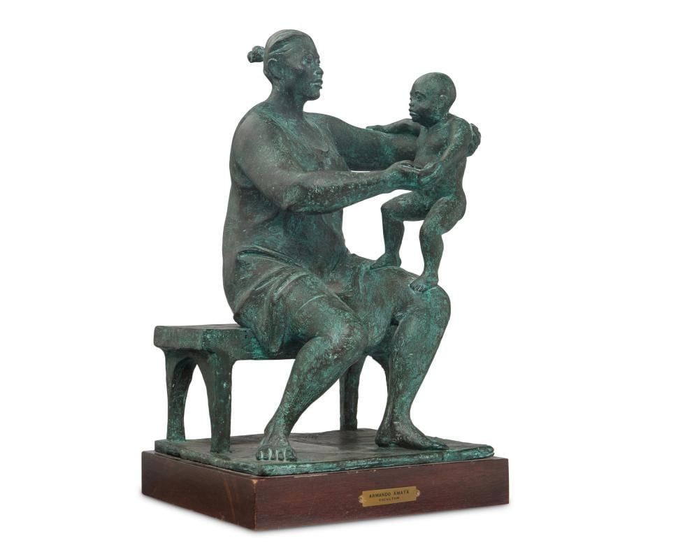Armando Amaya comparable auction result: armando amaya b 1935 mexican mother and child 1985
