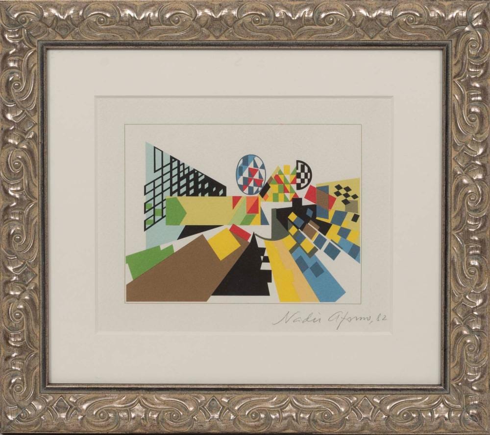 Nadir N. A. Rodrigues Afonso comparable auction result: nadir afonso perspectiva ii serigrafia sobre papel dim aprox 16 x 19 5 cm