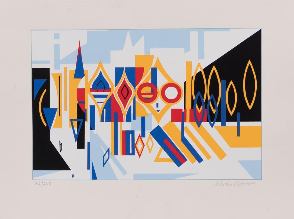 Nadir N. A. Rodrigues Afonso comparable auction result: nadir afonso parma serigrafia sobre papel dim aprox 23 5 x 35 cm