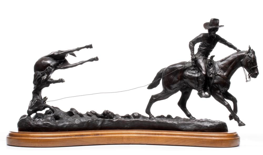 ted long 1932 2007 western bronze sculpture · Soulis Auctions · 2025-12-29 Ted Long comparable auction result: ted long 1932 2007 western bronze sculpture