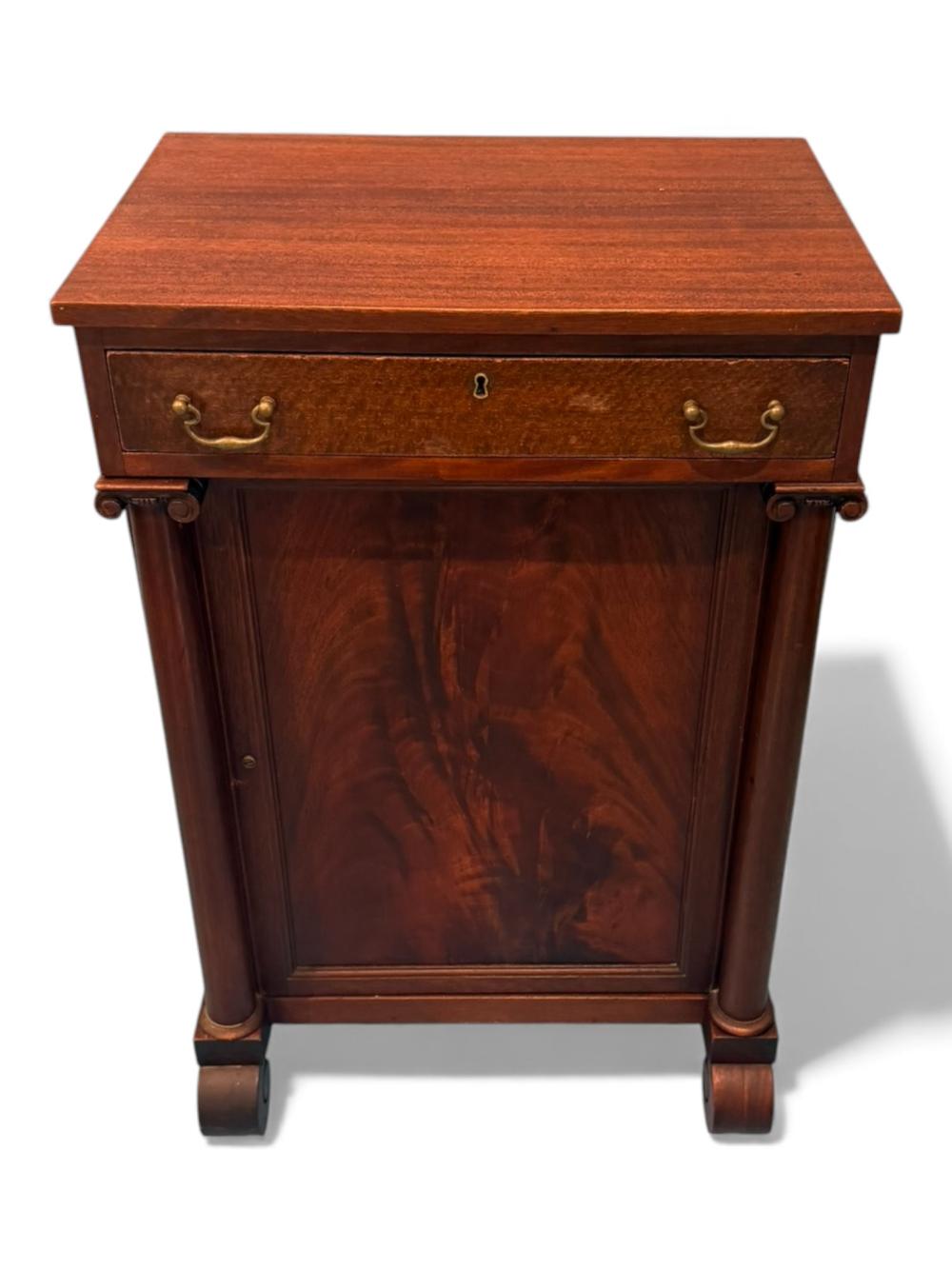 American Empire Mahogany Bedside Cabinet or Night Stand, Mid-19th Century sold by Stevens Auction Company, lot 231 — auction record photograph