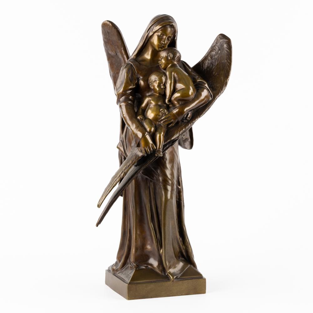 Henri Louis LeVasseur comparable auction result: henri louis levasseur 1853 1934 la charit patinated bronze