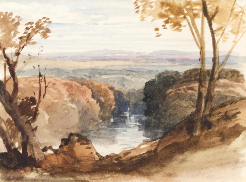 William Leighton Leitch comparable auction result: william leighton leitch british 1804 1883 a river running through a wooded landscape