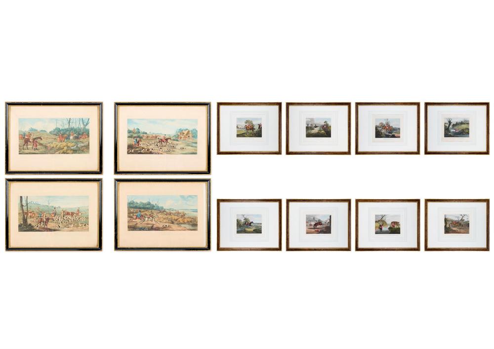 Edward Duncan comparable auction result: edward duncan 1803 1882 eight hand coloured aquatints of hunting recollections