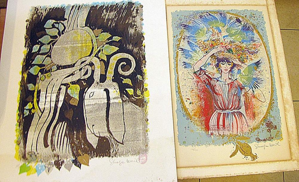 shraga weil holocaust survivor 2 large color lithographs signed numbered in pencil · The Bidder · 2025-12-28 Shraga Weil comparable auction result: shraga weil holocaust survivor 2 large color lithographs signed numbered in pencil