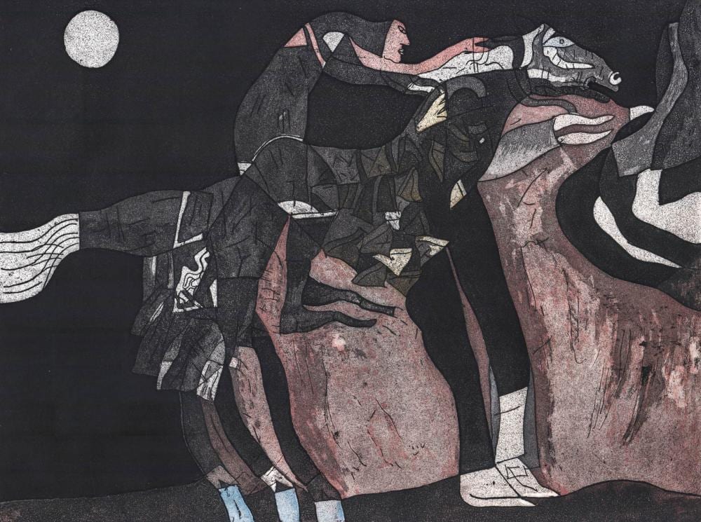 Javier Arévalo Suárez comparable auction result: javier ar valo etching signed 1987 p a