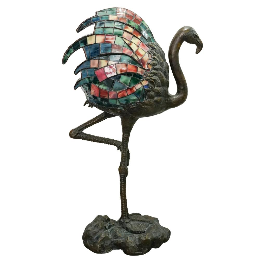 alberic collin belgian 1886 1962 bronze slag glass flamingo lamp · Akiba Galleries · 2026-01-13 Albéric Collin comparable auction result: alberic collin belgian 1886 1962 bronze slag glass flamingo lamp