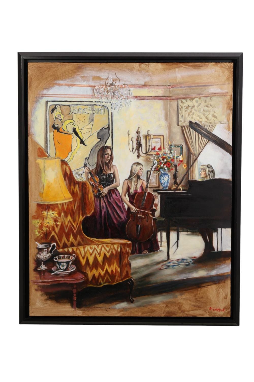 Harry McCormick comparable auction result: harry mccormick b 1942 female musicians painting