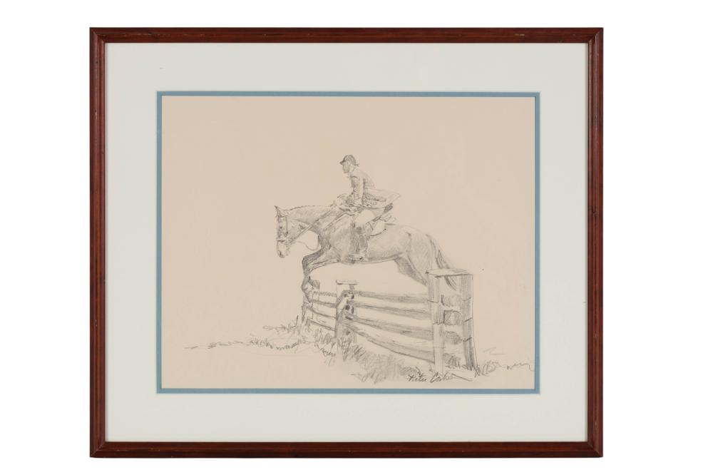peter corbin b 1945 equestrian graphite drawing · Hill Auction Gallery · 2026-01-14 Peter Corbin comparable auction result: peter corbin b 1945 equestrian graphite drawing