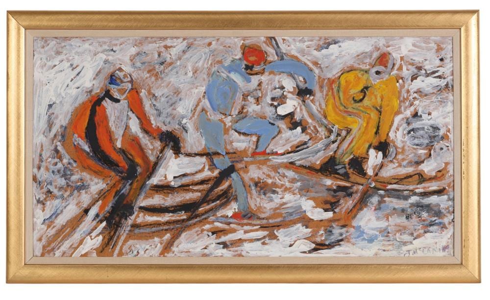 Justin McCarthy comparable auction result: justin mccarthy 1891 1977 modern skiing painting