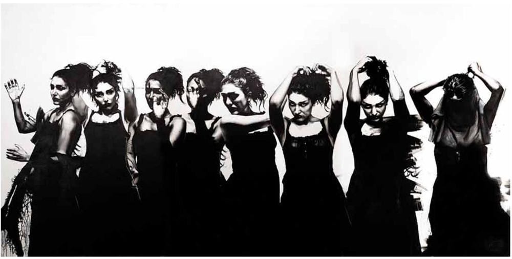 Afshin Pirhashemi comparable auction result: afshin pirhashemi iranian b 1974 marriage triptych