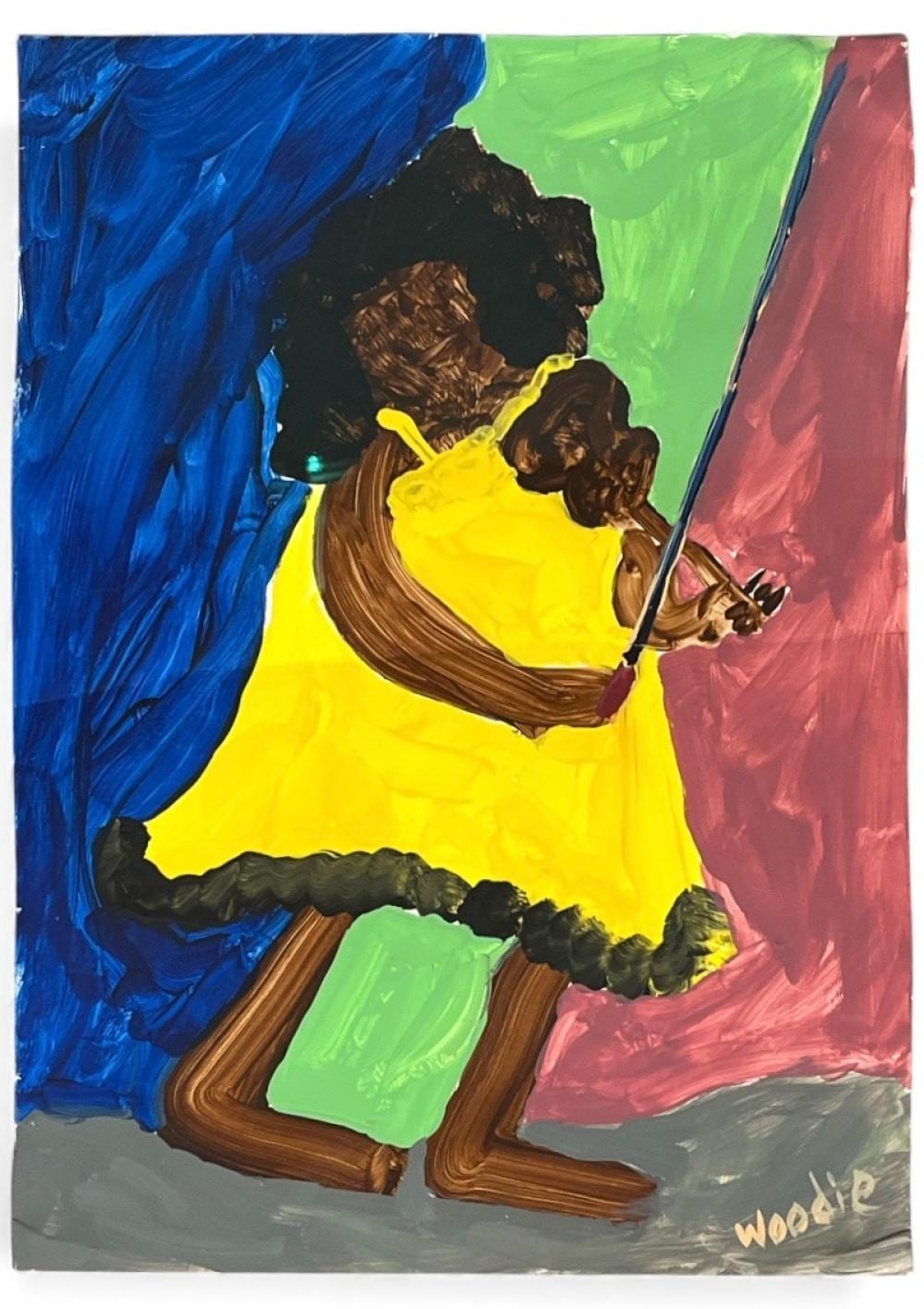 Woodie Long comparable auction result: woodie long american 1942 2009 folk art painting