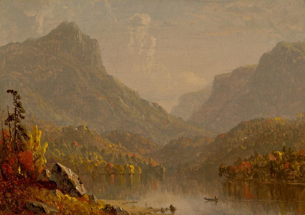 Sanford Robinson Gifford comparable auction result: sanford robinson gifford 1823 1880 in the wilderness oil on canvas6 x 8