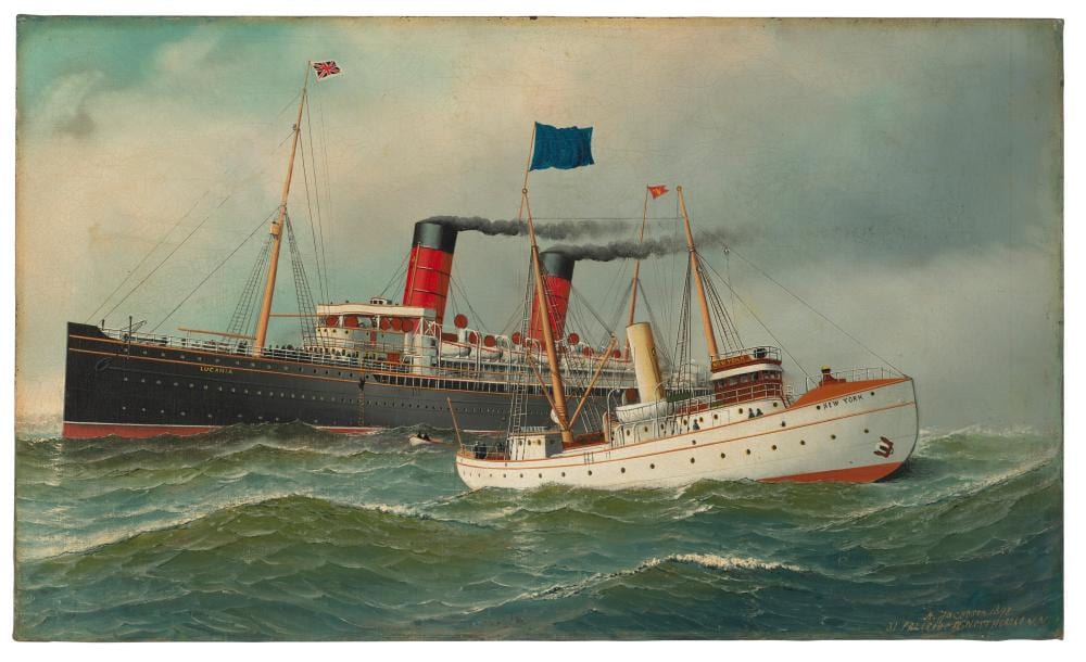 Antonio Nicolo Gasparo Jacobsen comparable auction result: antonio nicolo gasparo jacobsen 1850 1921 lucania and new york oil on c
