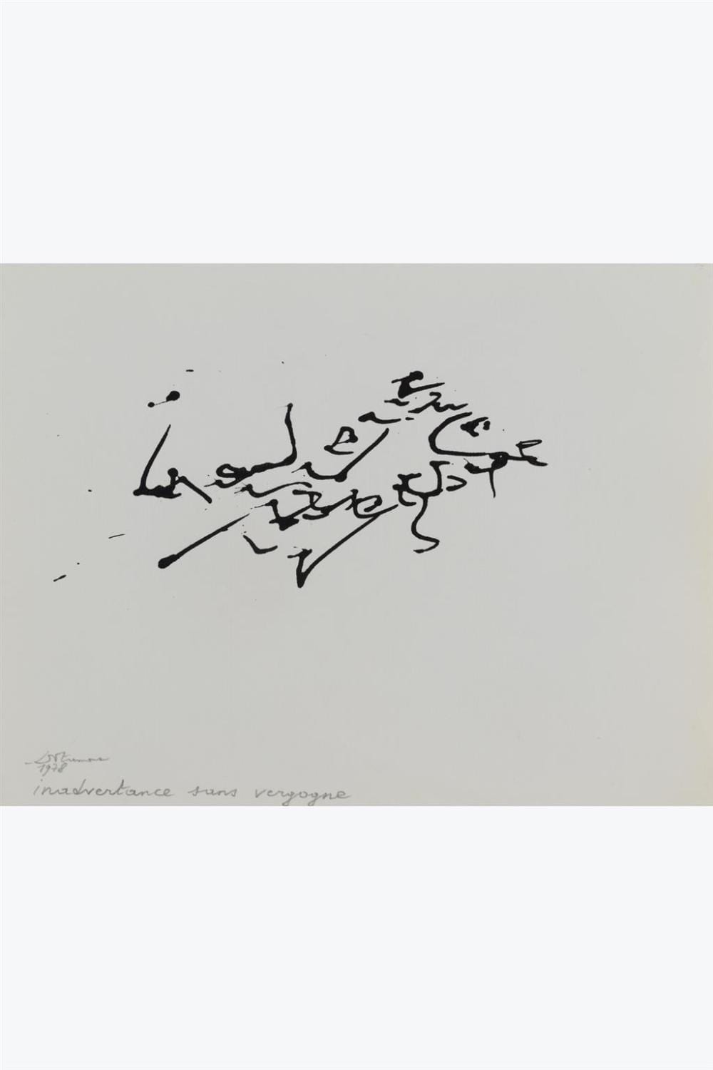 Christian Dotremont comparable auction result: christian dotremont 1922 1979 inadvertance sans vergogne shameless carelessness 1978