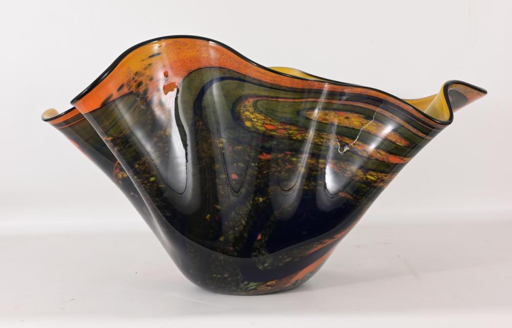 Ioan Nemtoi comparable auction result: ioan nemtoi art glass handkerchief vase