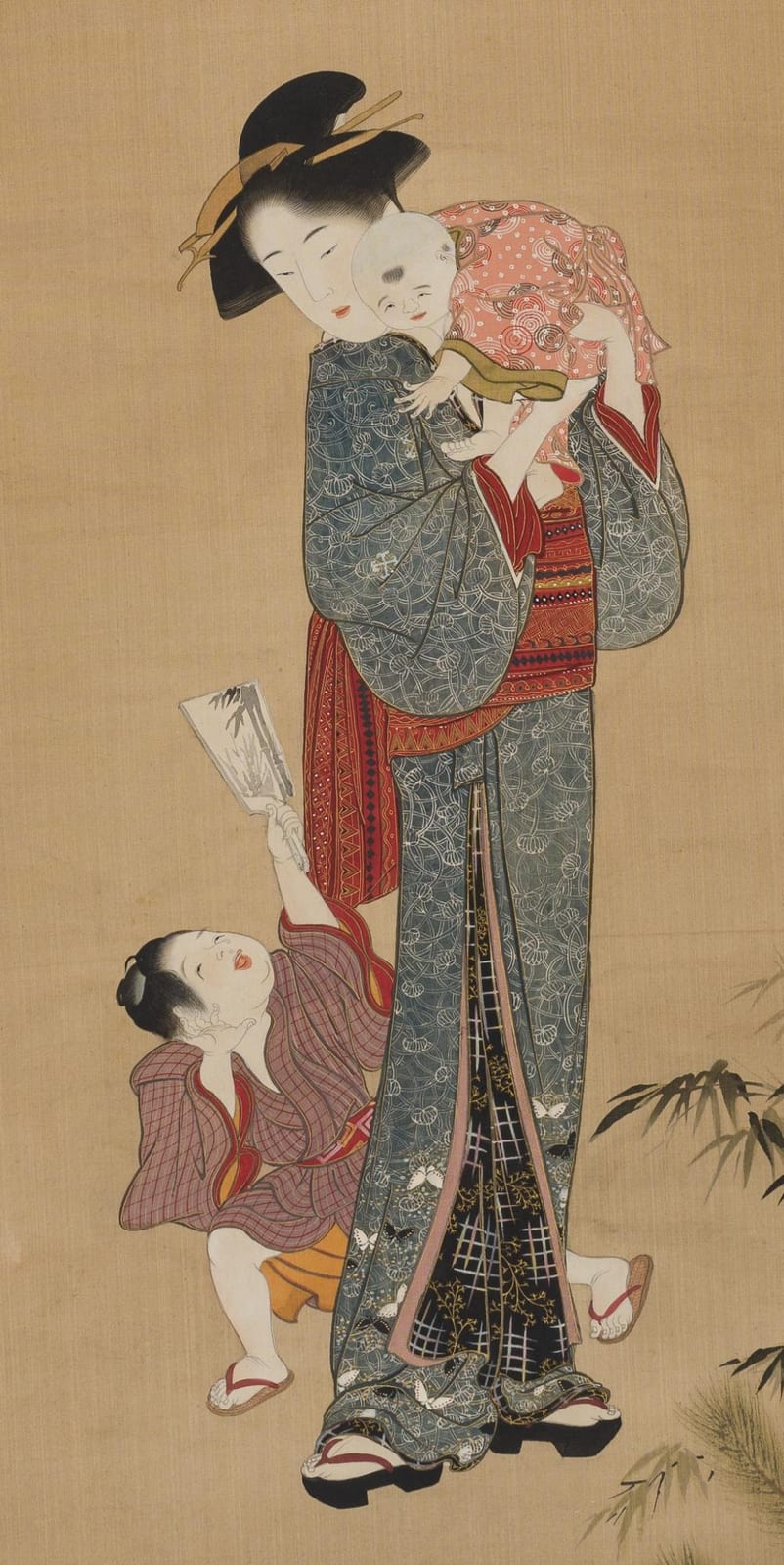 Shunsho Katsukawa comparable auction result: katsukawa shunsho 1726 1793 bijin and children at new year