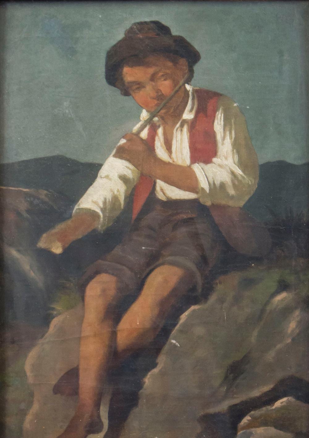 Franz von Lenbach comparable auction result: franz von lenbach 1836 1904 zugeschrieben lstudie hirtenknabe mit st ckchen attributed oil sketch a shepherds boy with stick wohl 1850er jahre