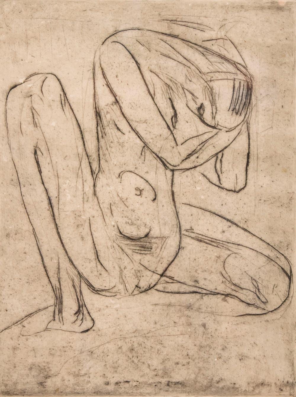 Wilhelm Lehmbruck comparable auction result: wilhelm lehmbruck 1881 1919 kauernde iii cowering woman iii nach 1914