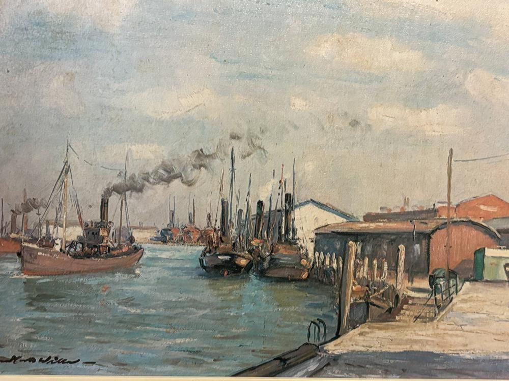 paul ernst wilke 1894 1972 hafen in d nemark kunstdruck in platte bezeichnet gerahmt rg 30x40 cm · Auktionshalle Cuxhaven · 2025-12-29 Paul Ernst Wilke comparable auction result: paul ernst wilke 1894 1972 hafen in d nemark kunstdruck in platte bezeichnet gerahmt rg 30x40 cm