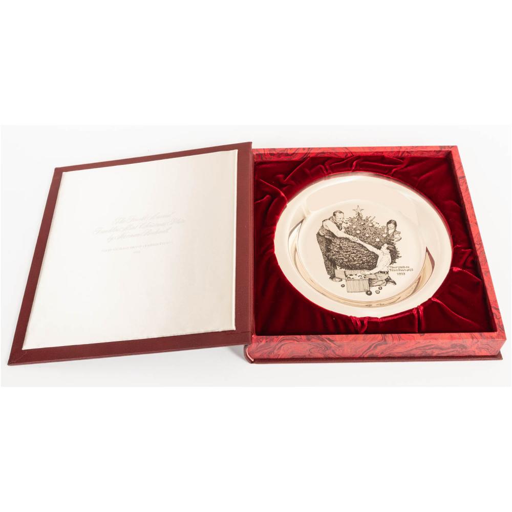 Auction comp thumbnail for Norman Rockwell Sterling Silver Christmas Plate (Gray's Auctioneers, Lot 167)