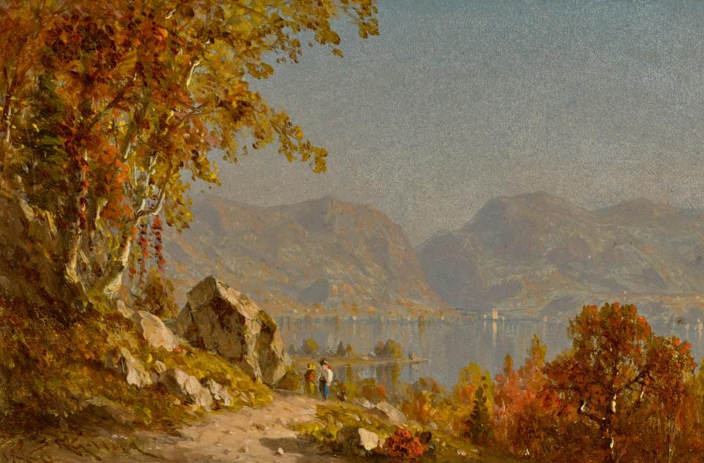 Sanford Robinson Gifford comparable auction result: sanford robinson gifford 1823 1880 highlands on the hudson oil on board