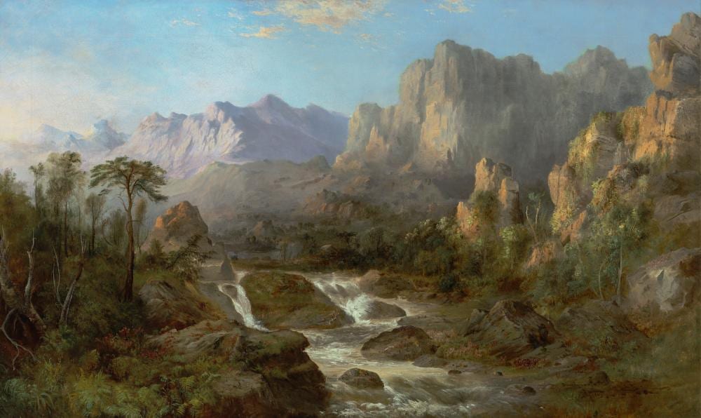 Robert Scott Duncanson comparable auction result: robert scott duncanson 1821 1872 canadian landscape oil on canvas30 x 5
