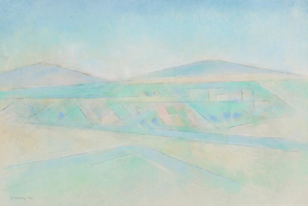 andrew dasburg 1887 1979 landscape pastel on paper15 x 22 in 38 7 · Christie's · 2026-01-23 Andrew Michael Dasburg comparable auction result: andrew dasburg 1887 1979 landscape pastel on paper15 x 22 in 38 7
