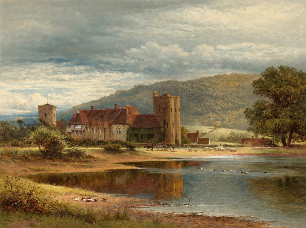 Benjamin Williams Leader comparable auction result: benjamin williams leader 1831 1923 stokesay castle shropshire oil on c