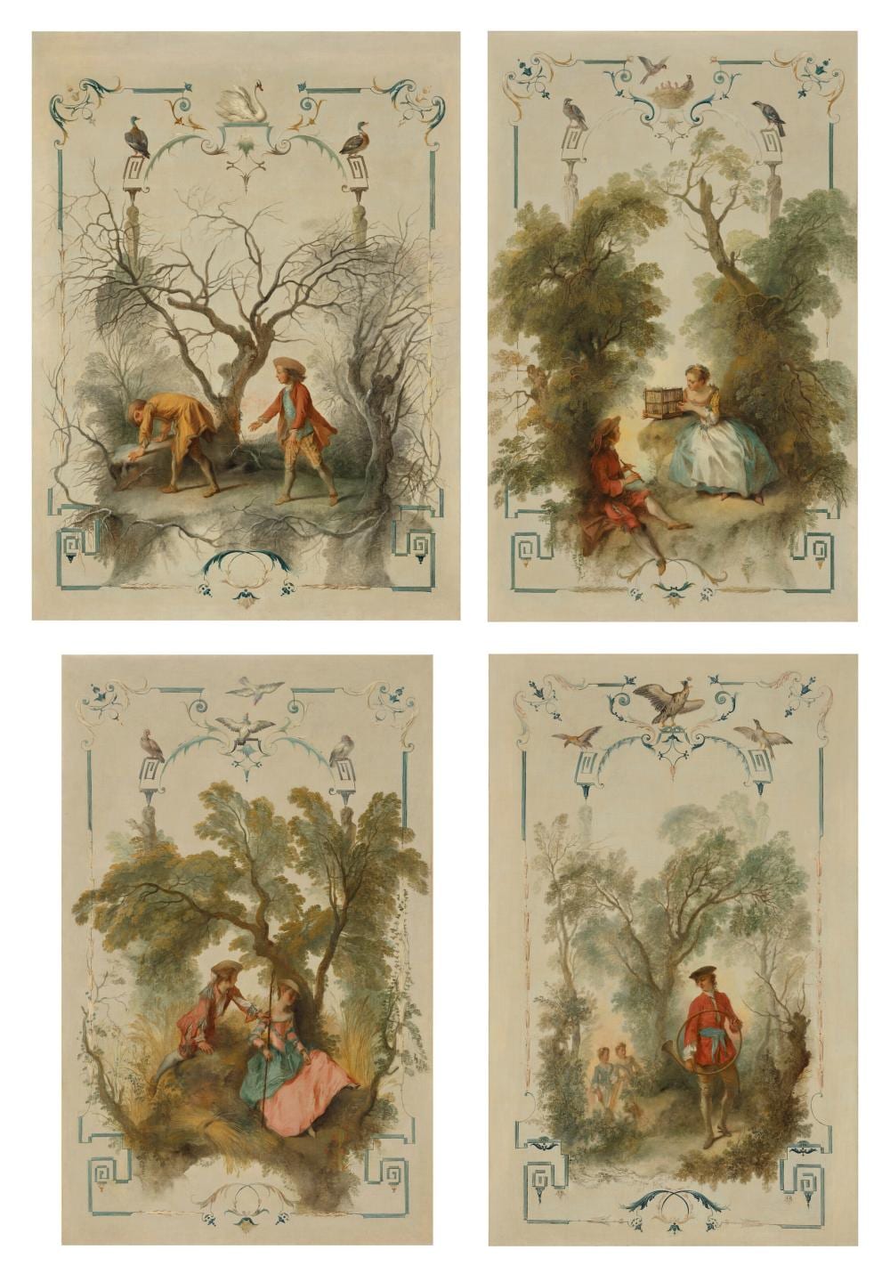 Nicolas Lancret comparable auction result: nicolas lancret paris 1690 1743 the four seasons oil on canvaswinter 59