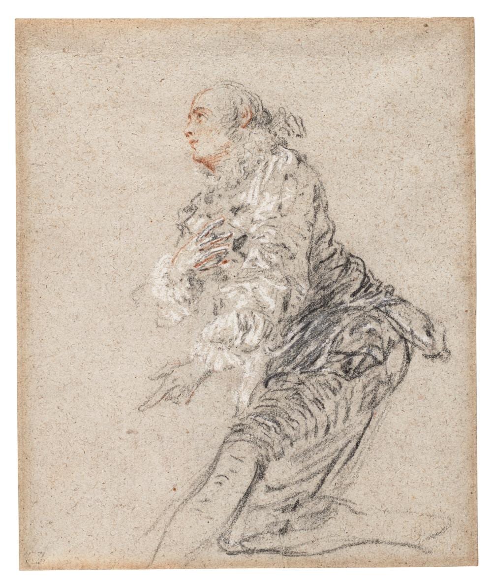 Nicolas Lancret comparable auction result: nicolas lancret paris 1690 1743 a young man kneeling recto half lengt