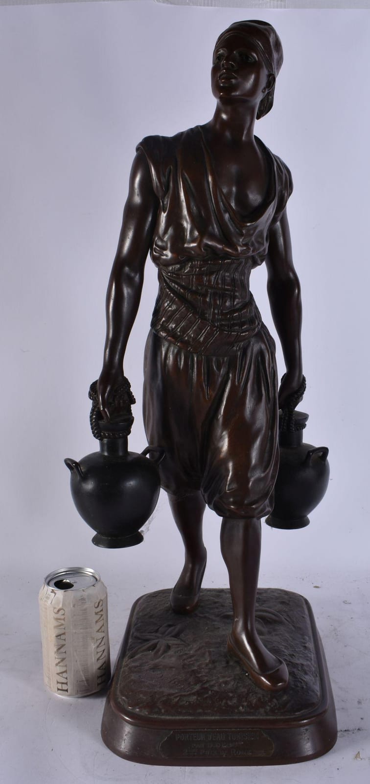 Marcel Debut comparable auction result: marcel debut c1900 bronze water carrier 58 cm high