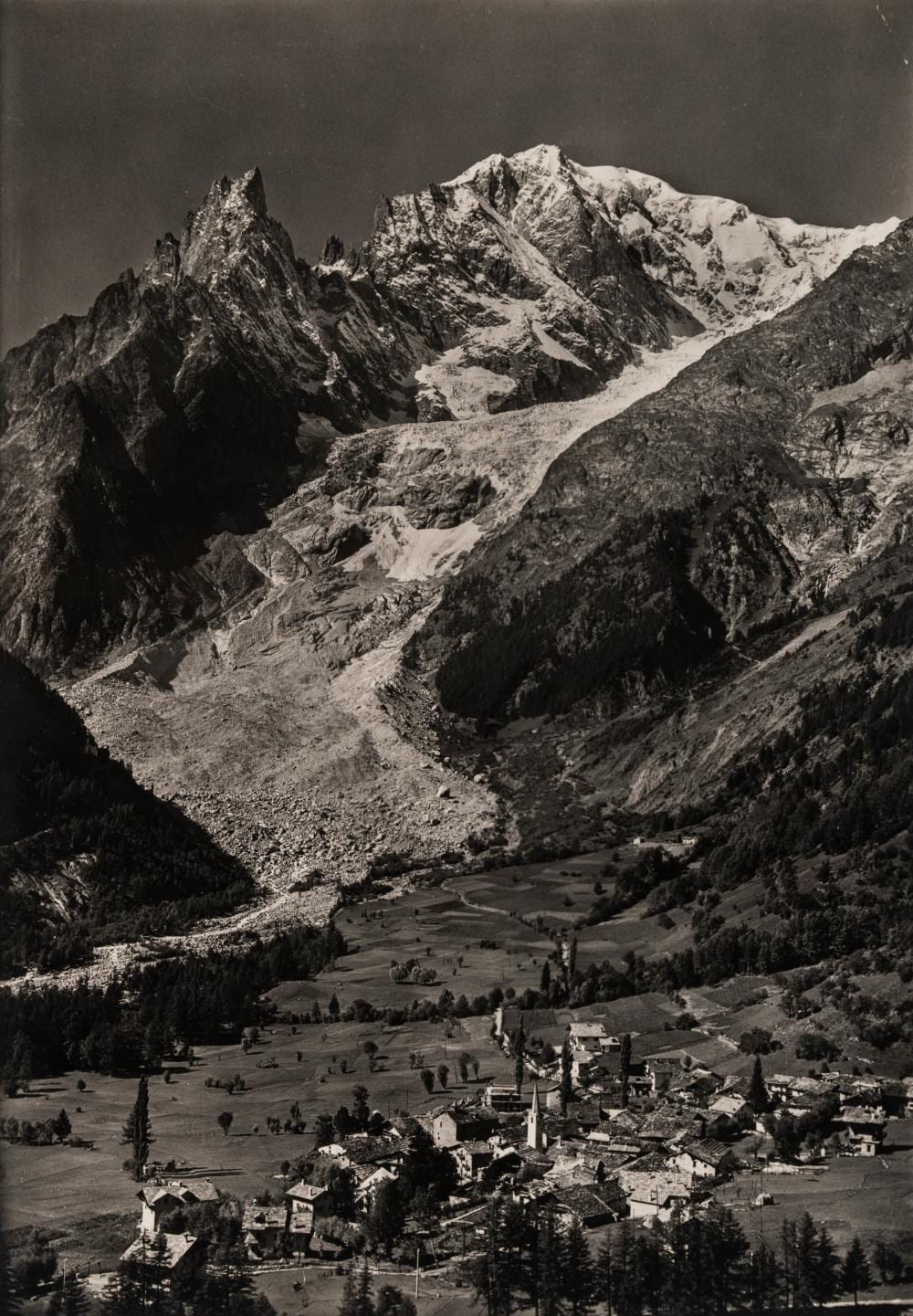 Alessio Nebbia comparable auction result: alessio nebbia 1896 1975 courmayeur entreves ghiacciaio della brenva e monte bianco 1950s