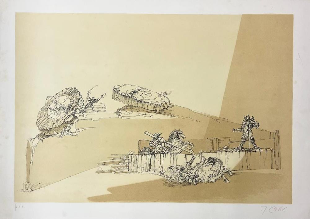 Fabrizio Clerici comparable auction result: fabrizio clerici ariostesca 1984