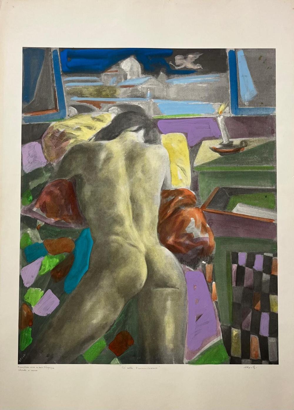 Ugo Attardi comparable auction result: ugo attardi di notte l annunciazione 1998