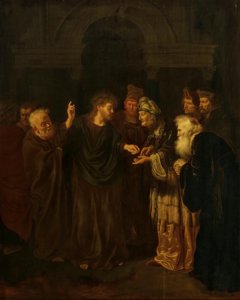 Salomon Koninck comparable auction result: salomon koninck amsterdam 1609 1656 the tribute money oil on panel41 7