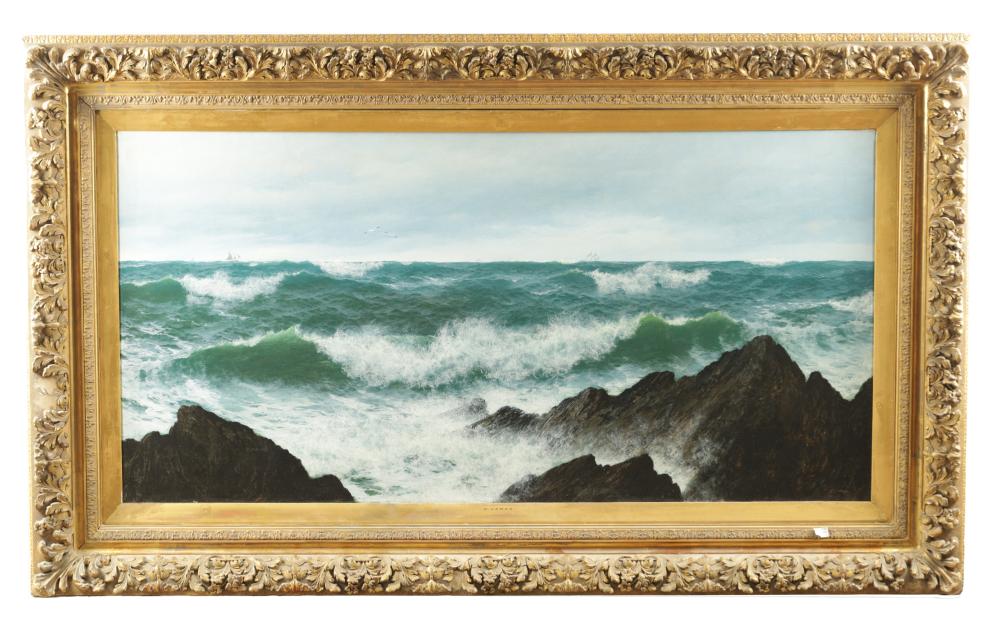 David James comparable auction result: david james british 1881 1892 a 19th century oil on canvas seascape