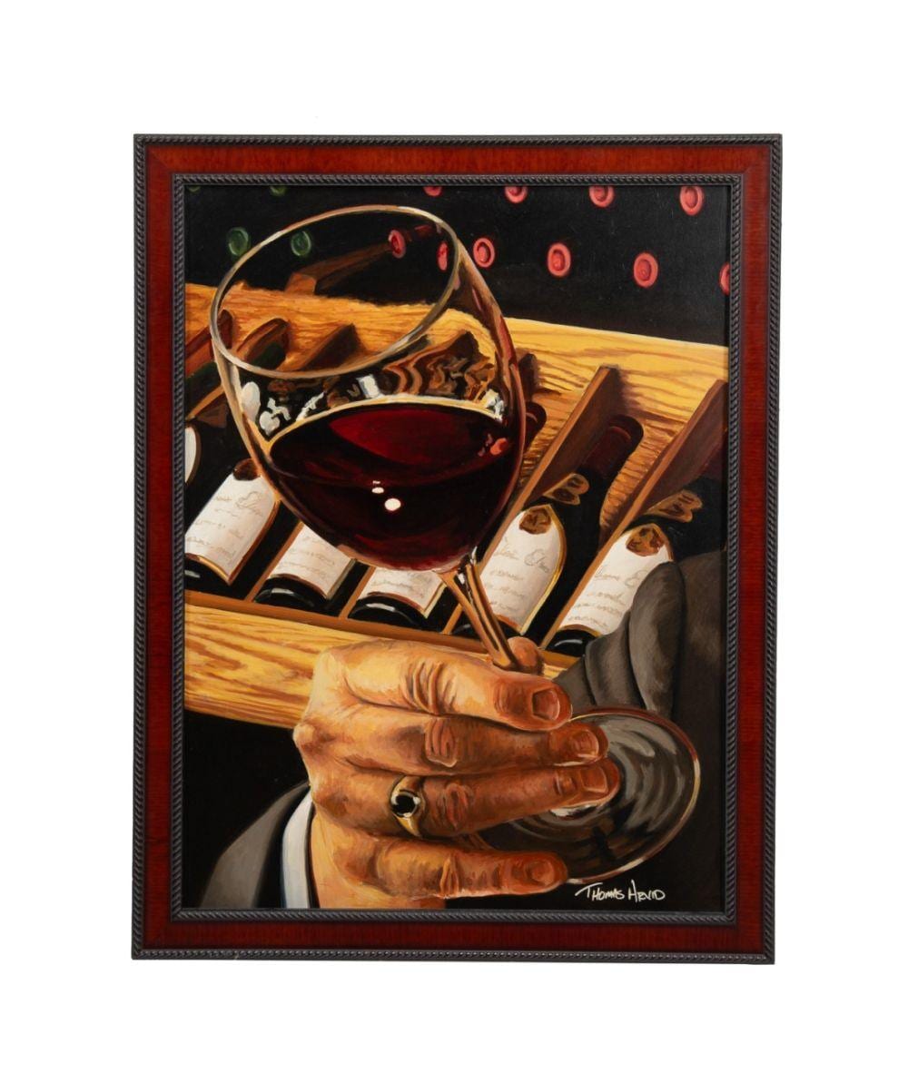 Thomas Arvid comparable auction result: thomas arvid original early wine painting