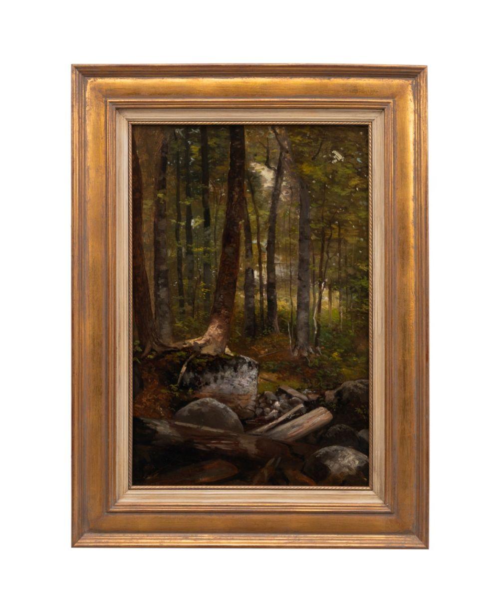 Scott Leighton comparable auction result: scott leighton forest landscape oil painting