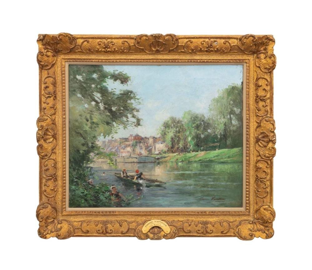 Pierre Louis Léger Vauthier comparable auction result: pierre vauthier en bateau oil on canvas