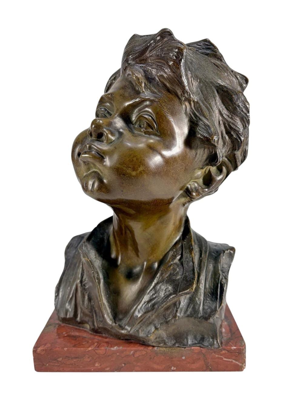 Giuseppe Gambogi comparable auction result: giuseppe gambogi b 1862 european boy bronze bust