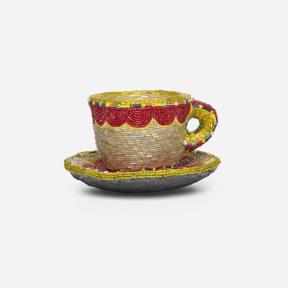 Liza Lou comparable auction result: liza lou cup and saucer